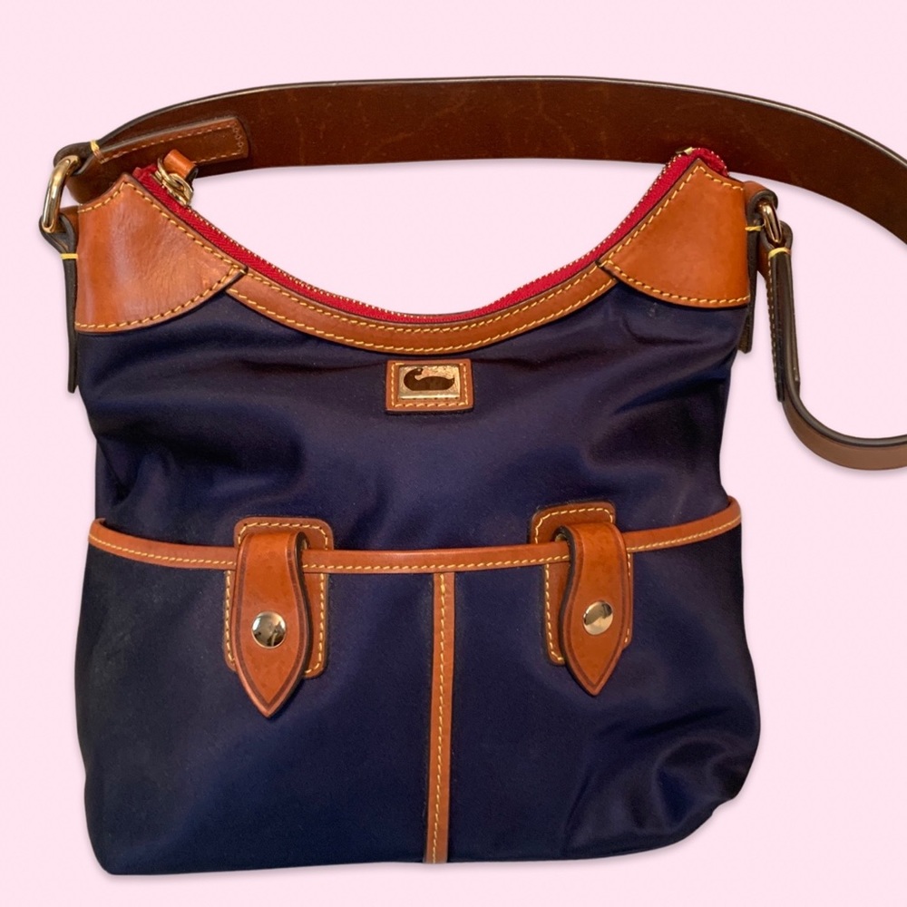 Nylon navy Dooney & Bourke shoulder bag in like new condition.